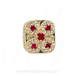 GS041 R - 14 Karat Gold Ruby Slide 